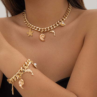 KIT Choker + Pulseira Ocean Palace Ouro 18K