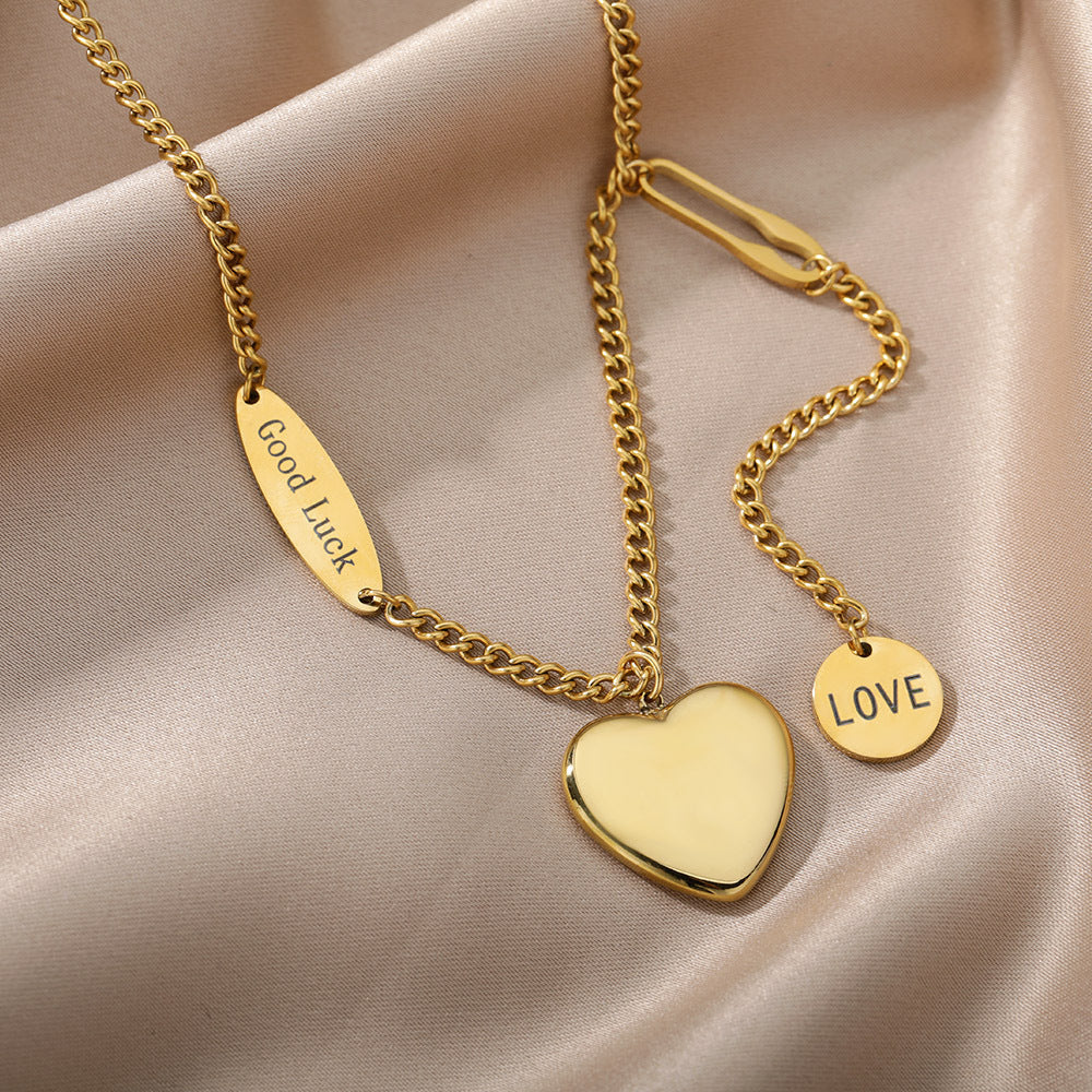 Colar Pingente de Coração One Heart Banhado a Ouro 18K