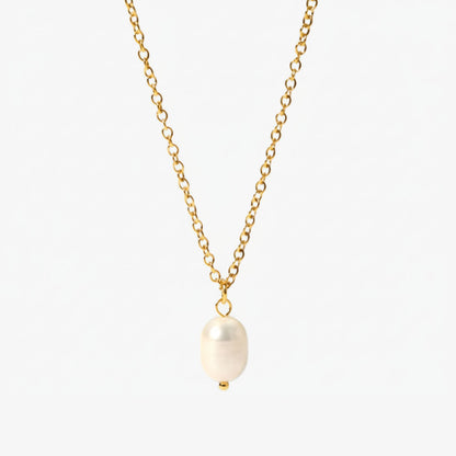 Colar Pingente Pérola Pearl Essence Banhado a Ouro 18K