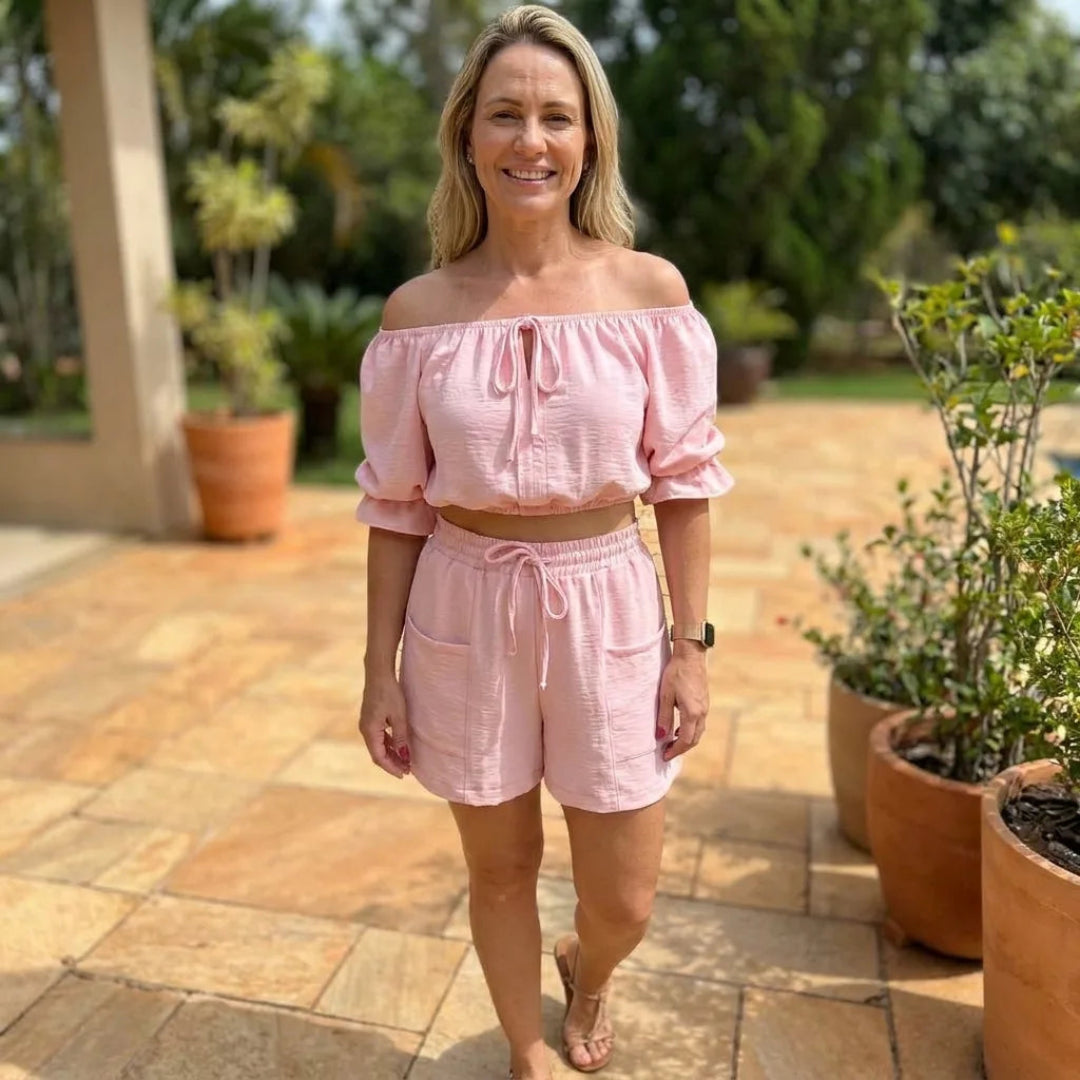 Conjunto Feminino Ciganinha com Short – Moda Verão Casual | Urban Pulse