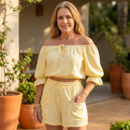 Conjunto Feminino Ciganinha com Short – Moda Verão Casual | Urban Pulse