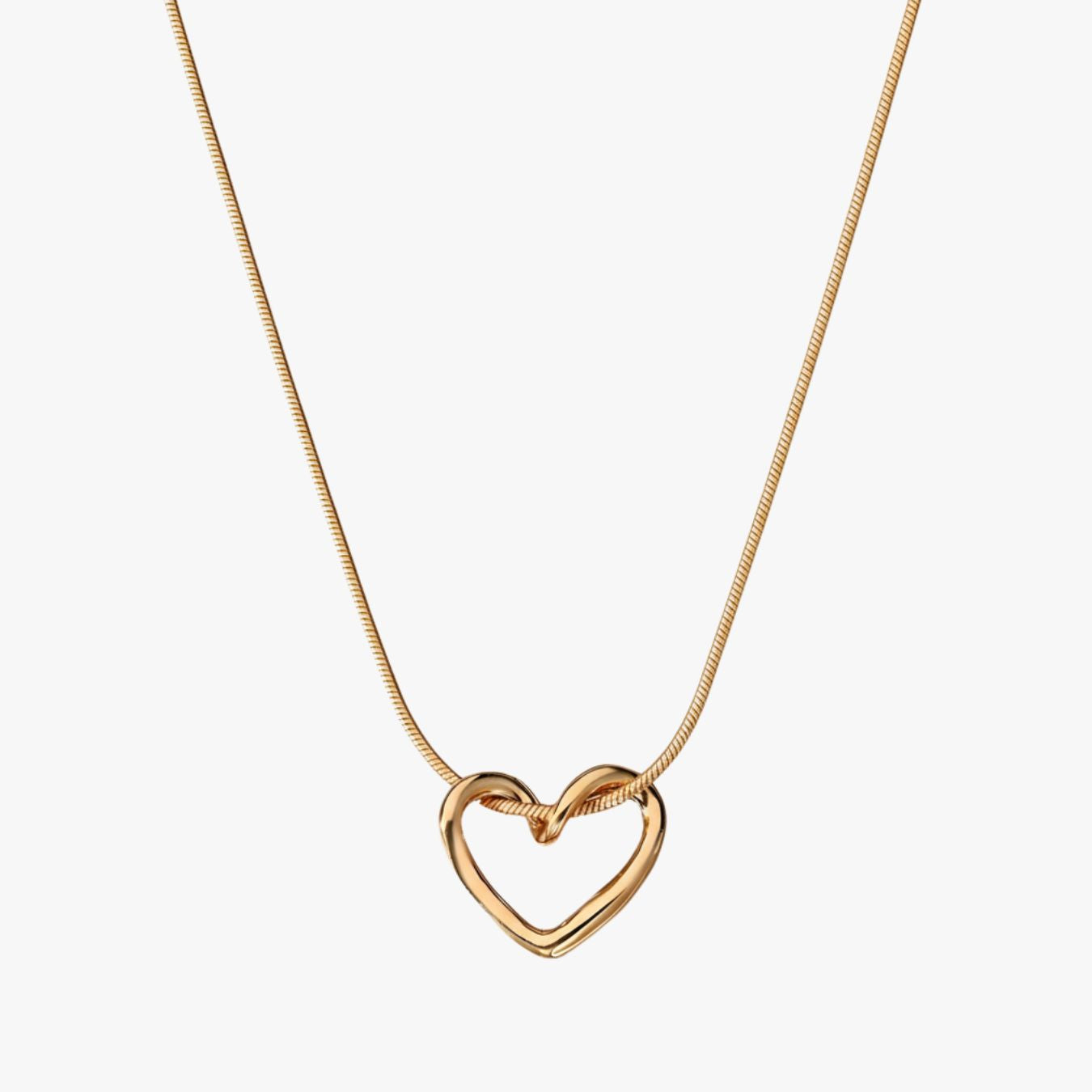 Colar Minimalista Pingente Coração Vazado • Hollow Heart