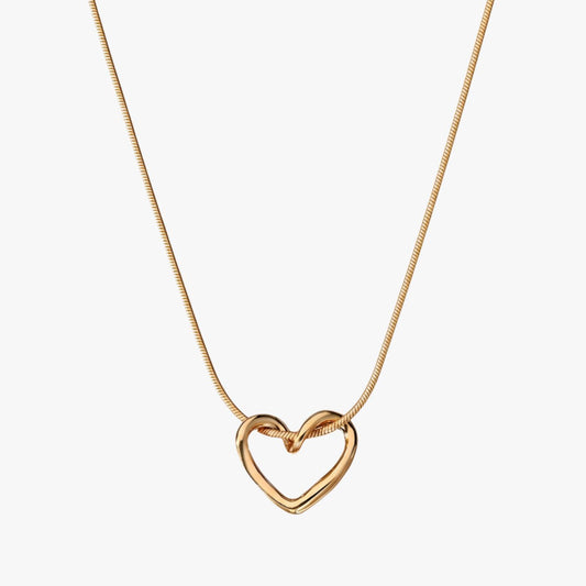 Colar Minimalista Pingente Coração Vazado • Hollow Heart