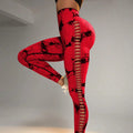 Leggings LOOHGHI sem costura tie-dye cintura alta