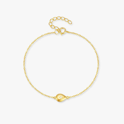 Pulseira Cravejada com Zircônias Prata 925 Banhada a Ouro 18K