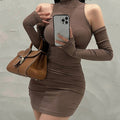 Vestido Oversleeve gola alta CHARME bodycon