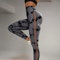 Leggings LOOHGHI sem costura tie-dye cintura alta