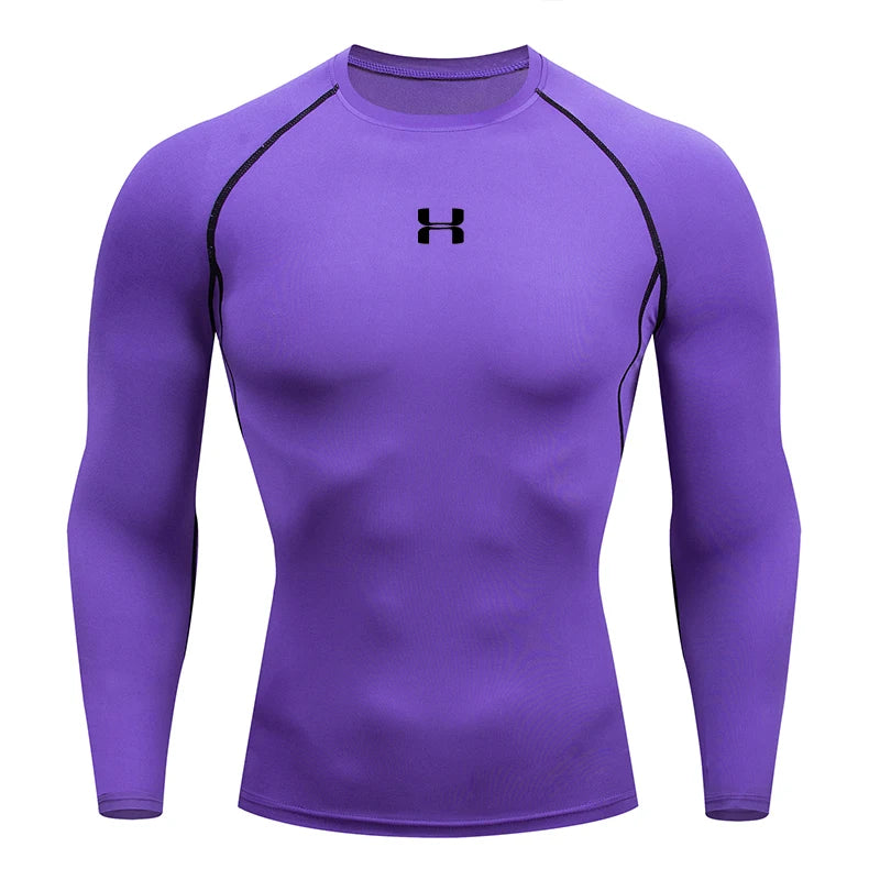 Camiseta Atlética de compressão manga longa