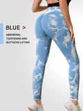 Leggings esportivas sem costura cintura alta push-up