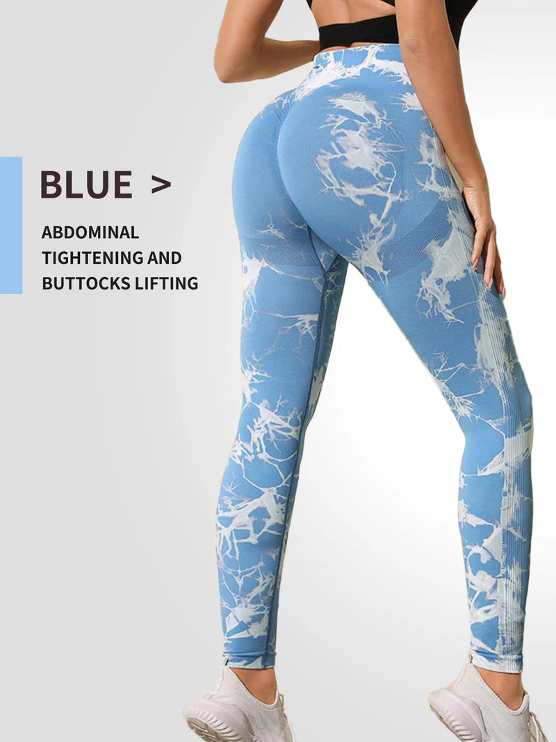 Leggings esportivas sem costura cintura alta push-up