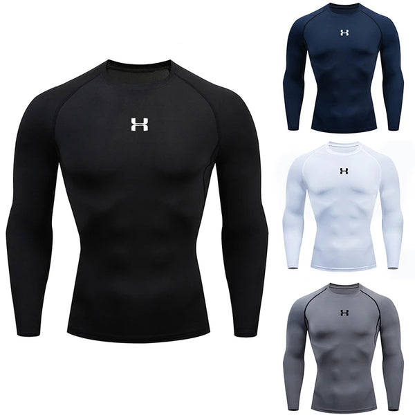 Camiseta Atlética de compressão manga longa