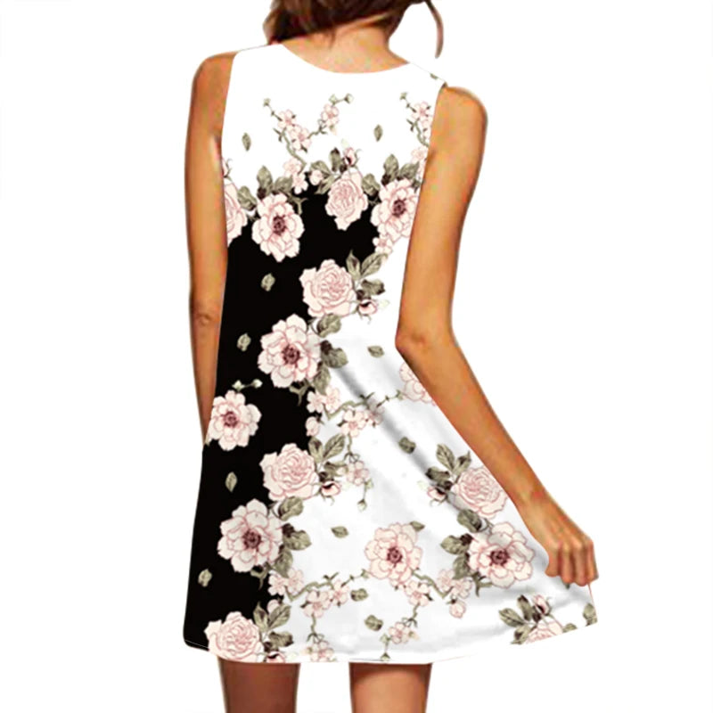 Vestido Longo Estampado Decote V Diva