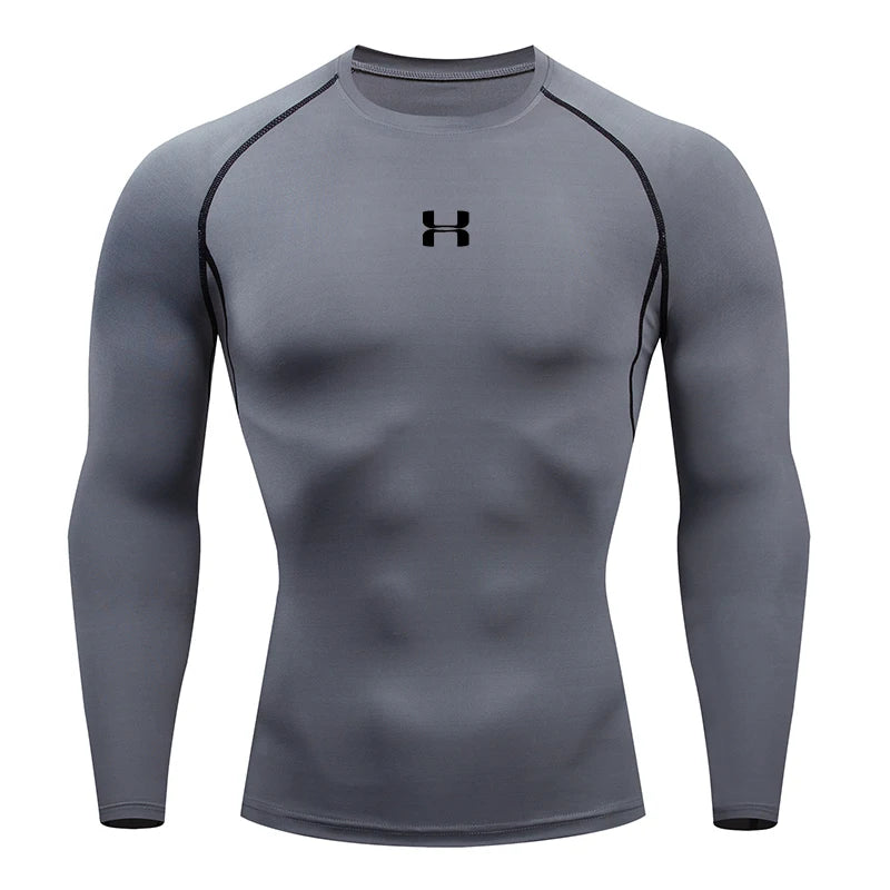 Camiseta Atlética de compressão manga longa