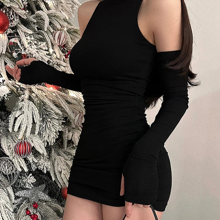 Vestido Oversleeve gola alta CHARME bodycon