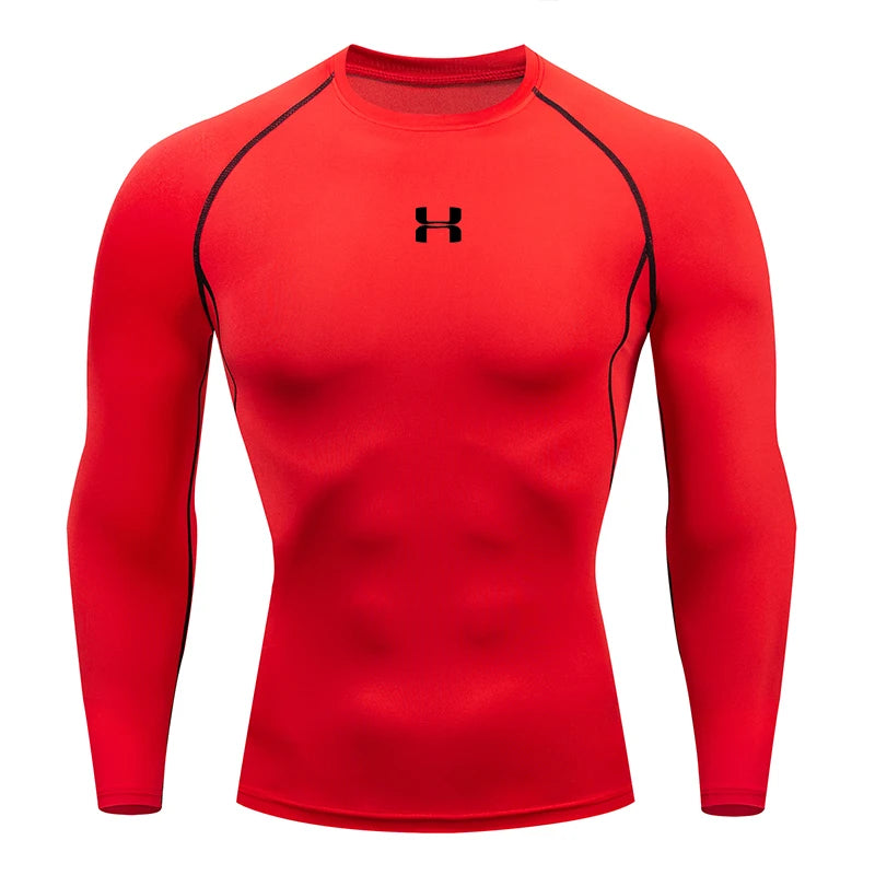 Camiseta Atlética de compressão manga longa