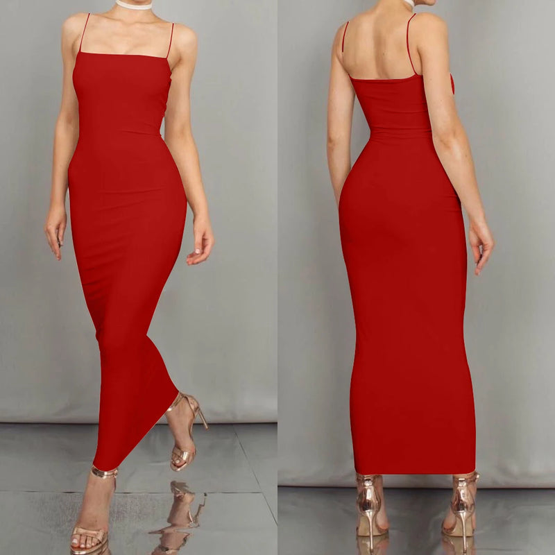 Vestido longo estilingue
