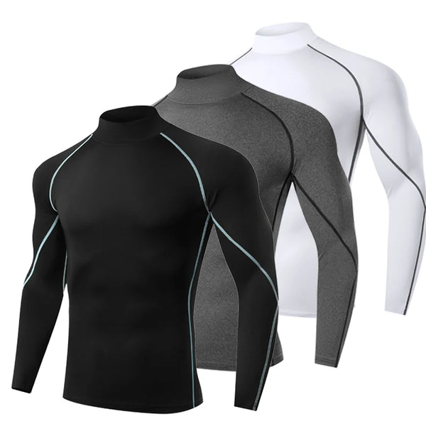 Camiseta fitness manga longa de compressão Rashgard