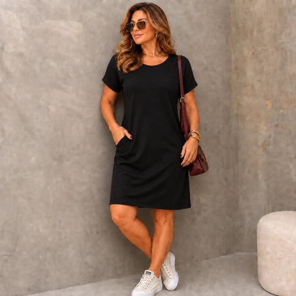 Vestido Feminino Liso Casual Floette 