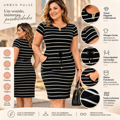 Vestido Feminino Listrado - Vespiquen