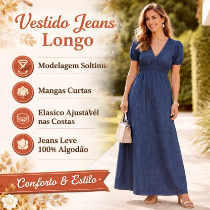 Vestido Jeans Longo Feminino - Adison |  Urban Pulse