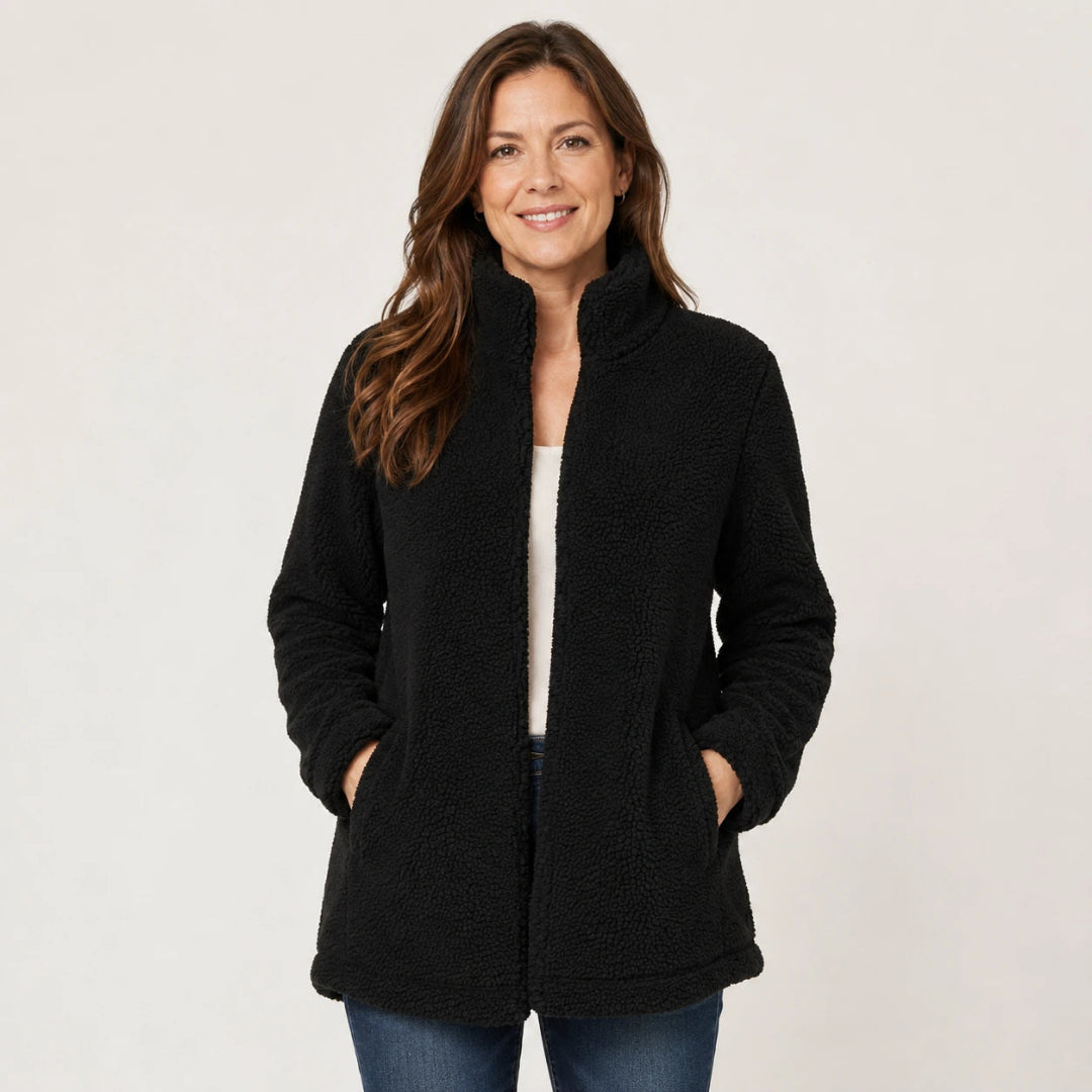 Casaco Feminino Teddy Sherpa com Bolso - Goldeen | Urban Pulse