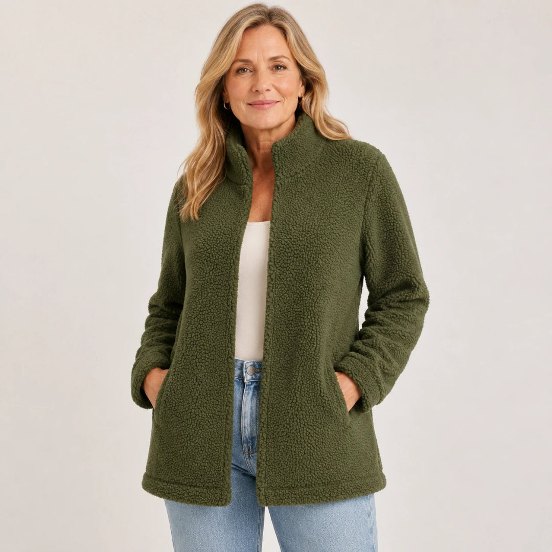 Casaco Feminino Teddy Sherpa com Bolso - Goldeen | Urban Pulse